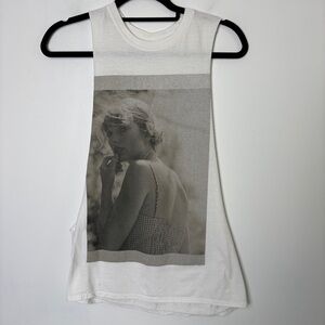 Taylor Swift Folklore “I Knew You” Graphic Print Open Sided Tank Top T-Shirt